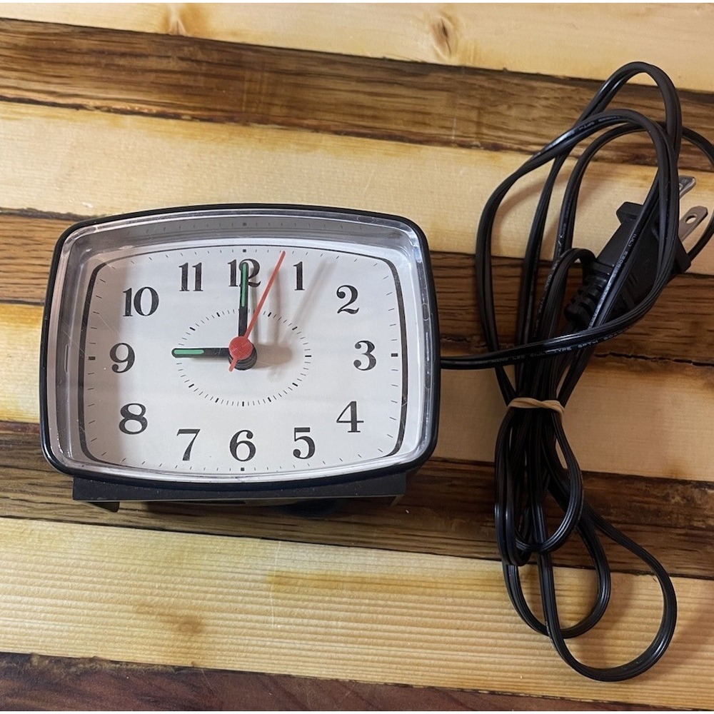 Retro Look Electric Alarm Clock Analog Mid-Century Modern By IEL